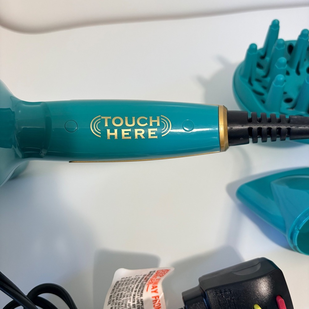 Joy Hair Dryer RCY-100M Ionic Touch Sensor Teal Gold Womens Working Pre-owned - Picture 4 of 5